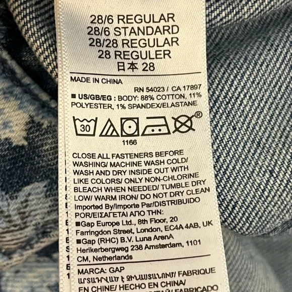 GAP Love Shack Fancy 70’s Flare High Rise Floral Jeans Sz 28 - Picture 6 of 6